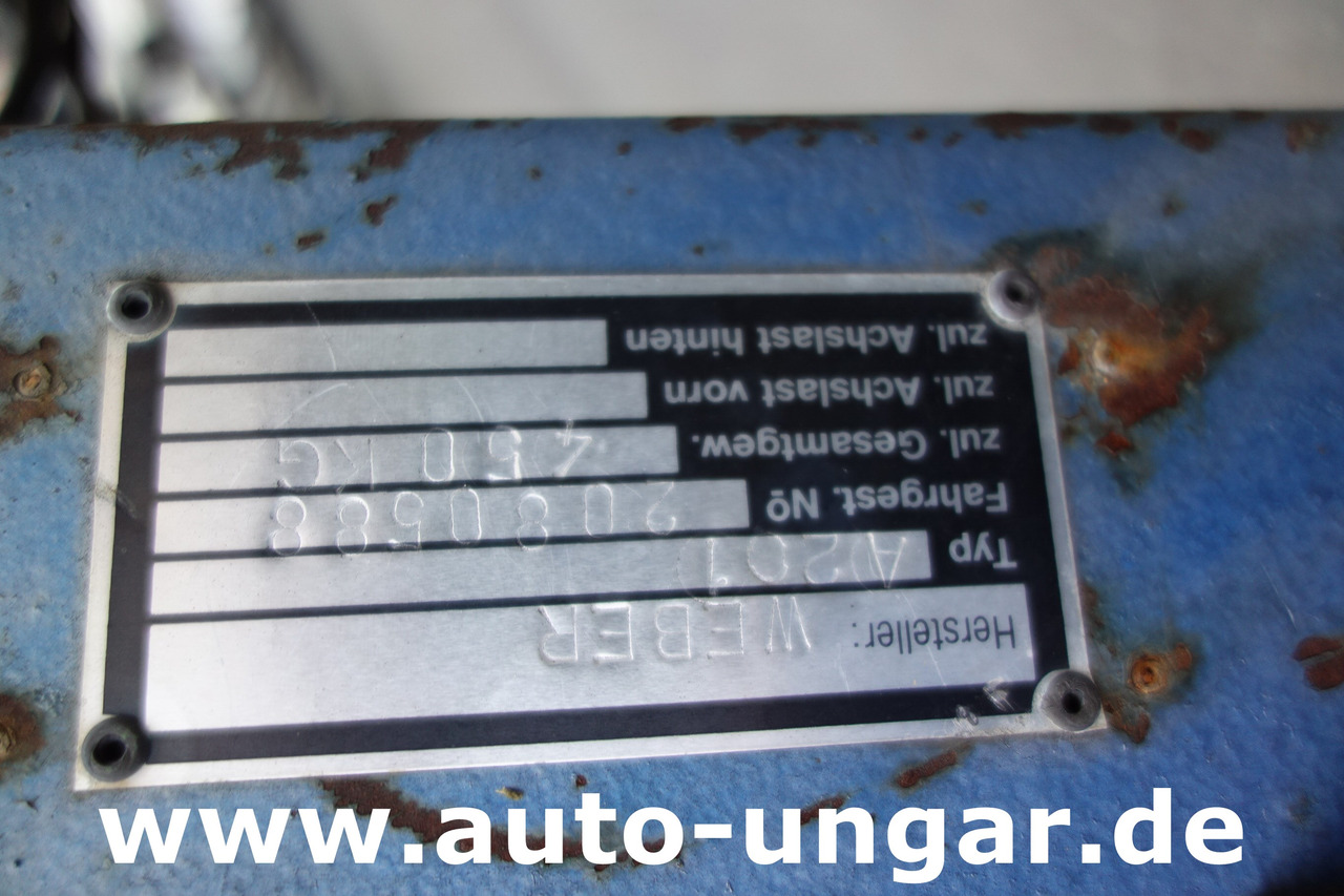 Remorcă agricolă Weber A201 landwirtschaftlicher Anhänger 25km/h Trailer mit Zugöse: Foto 6