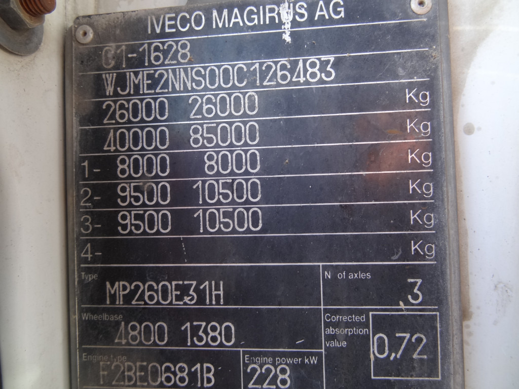 Iveco EuroTrakker 260E31 6X4 Palfinger 36002 - Camion cu macara, Camion platformă: Foto 3 Iveco EuroTrakker 260E31 6X4 Palfinger 36002 - Camion cu macara, Camion platformă: Foto 3