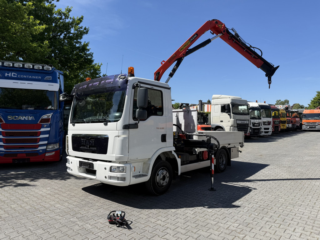 Camion platformă, Camion cu macara MAN TGL 8.180 Palfinger 6501: Foto 8