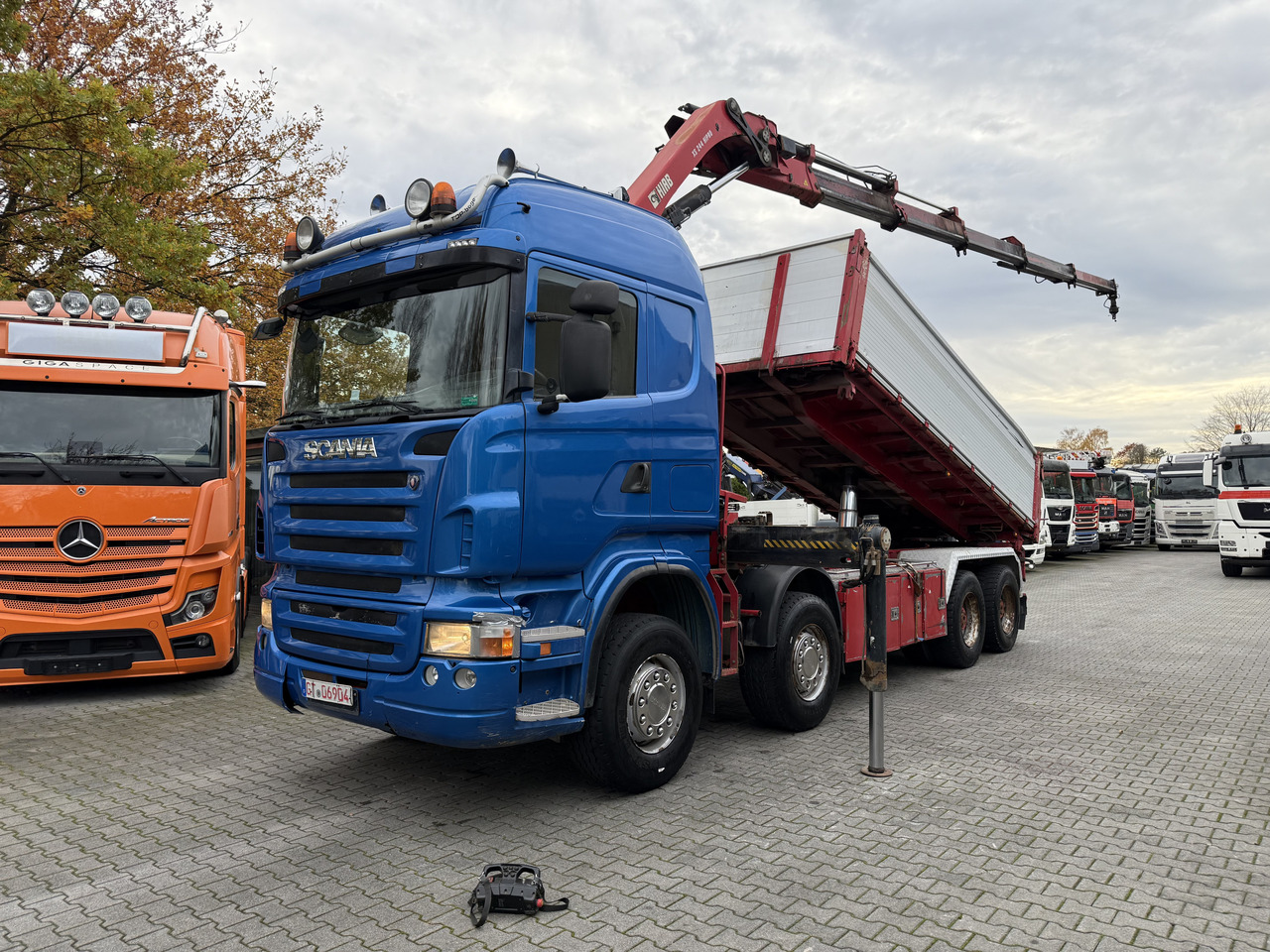 Scania R580 8X4 Kipper Kran HIAB 244-5 - Camion basculantă, Camion cu macara: Foto 1 Scania R580 8X4 Kipper Kran HIAB 244-5 - Camion basculantă, Camion cu macara: Foto 1