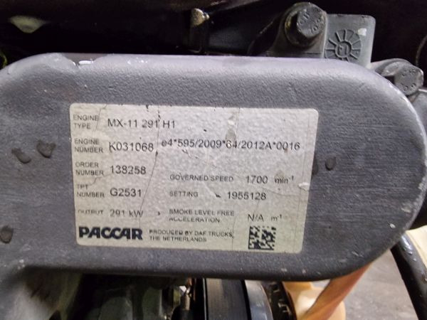 DAF MX-11 291 H1 Engine (Truck) - Motor pentru Camion: Foto 2 DAF MX-11 291 H1 Engine (Truck) - Motor pentru Camion: Foto 2