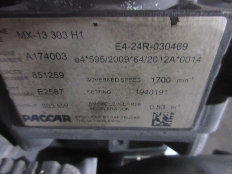 DAF 0451866 // 1904700 // A174003 // 1940191 // 851259 MX13 303 H1 460 PK EURO 6 - Motor pentru Camion: Foto 5 DAF 0451866 // 1904700 // A174003 // 1940191 // 851259 MX13 303 H1 460 PK EURO 6 - Motor pentru Camion: Foto 5