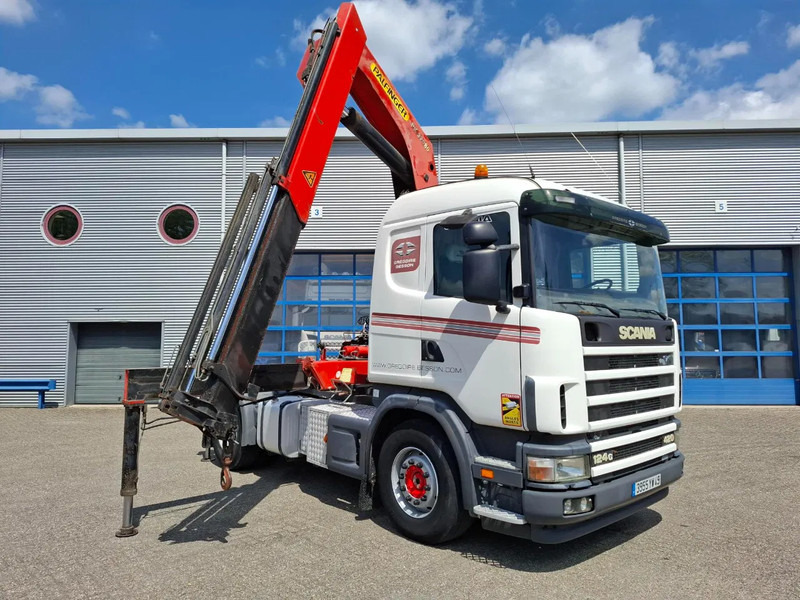 Scania 124G-420 / RETARDER / PALFINGER PK32080 / DOUBLE TANK / AIRCO / GOOD CONDITION / MANUAL / EURO-3 / 2004 - Camion cu macara: Foto 3 Scania 124G-420 / RETARDER / PALFINGER PK32080 / DOUBLE TANK / AIRCO / GOOD CONDITION / MANUAL / EURO-3 / 2004 - Camion cu macara: Foto 3