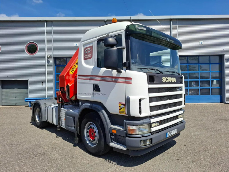Scania 124G-420 / RETARDER / PALFINGER PK32080 / DOUBLE TANK / AIRCO / GOOD CONDITION / MANUAL / EURO-3 / 2004 - Camion cu macara: Foto 4 Scania 124G-420 / RETARDER / PALFINGER PK32080 / DOUBLE TANK / AIRCO / GOOD CONDITION / MANUAL / EURO-3 / 2004 - Camion cu macara: Foto 4