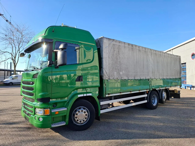 Scania R410 / GERMAN TRUCK / RETARDER / LIFT+LENKACHSE / SLIDING ROOF / SMART TACHO / PARK AIRCO / NAVI / LWDS / AUTOMATIC / EURO-6 / 2 - Camion cu prelată: Foto 1 Scania R410 / GERMAN TRUCK / RETARDER / LIFT+LENKACHSE / SLIDING ROOF / SMART TACHO / PARK AIRCO / NAVI / LWDS / AUTOMATIC / EURO-6 / 2 - Camion cu prelată: Foto 1