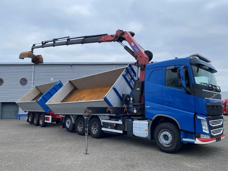 Volvo FH4-500 / HMF 3220K-RC / REMOTE / ROTATOR / 3SIDE TIPPER / DYNAMIC STEERING / ONLY:302623 KM / AUTOMATIC / EURO-6 / 2017 - Camion cu macara: Foto 4 Volvo FH4-500 / HMF 3220K-RC / REMOTE / ROTATOR / 3SIDE TIPPER / DYNAMIC STEERING / ONLY:302623 KM / AUTOMATIC / EURO-6 / 2017 - Camion cu macara: Foto 4