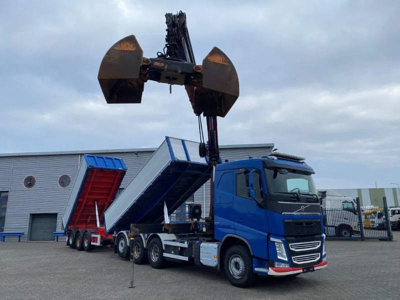Volvo FH4-500 / HMF 3220K-RC / REMOTE / ROTATOR / 3SIDE TIPPER / DYNAMIC STEERING / ONLY:302623 KM / AUTOMATIC / EURO-6 / 2017 - Camion cu macara: Foto 3 Volvo FH4-500 / HMF 3220K-RC / REMOTE / ROTATOR / 3SIDE TIPPER / DYNAMIC STEERING / ONLY:302623 KM / AUTOMATIC / EURO-6 / 2017 - Camion cu macara: Foto 3