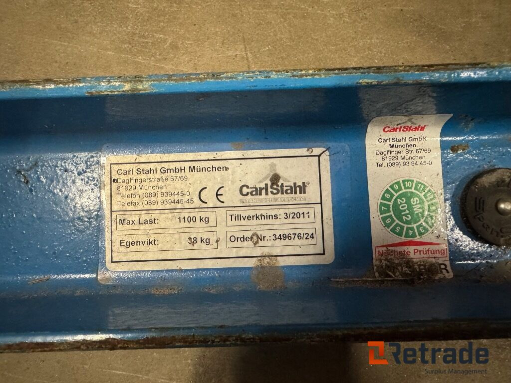 Lyftok CarlStahl 1100kg - Echipament pentru depozit: Foto 5 Lyftok CarlStahl 1100kg - Echipament pentru depozit: Foto 5