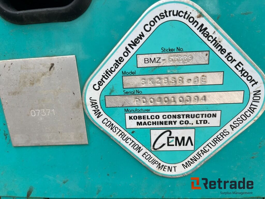 Utilaje constructii Minigraver KOBELCO SK 28SR- 6 E: Foto 39