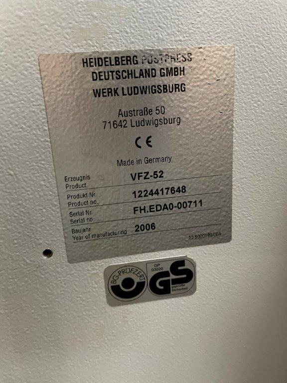 Heidelberg steel VFZ-52 H four-part folding unit - Mașină de pliat: Foto 3 Heidelberg steel VFZ-52 H four-part folding unit - Mașină de pliat: Foto 3