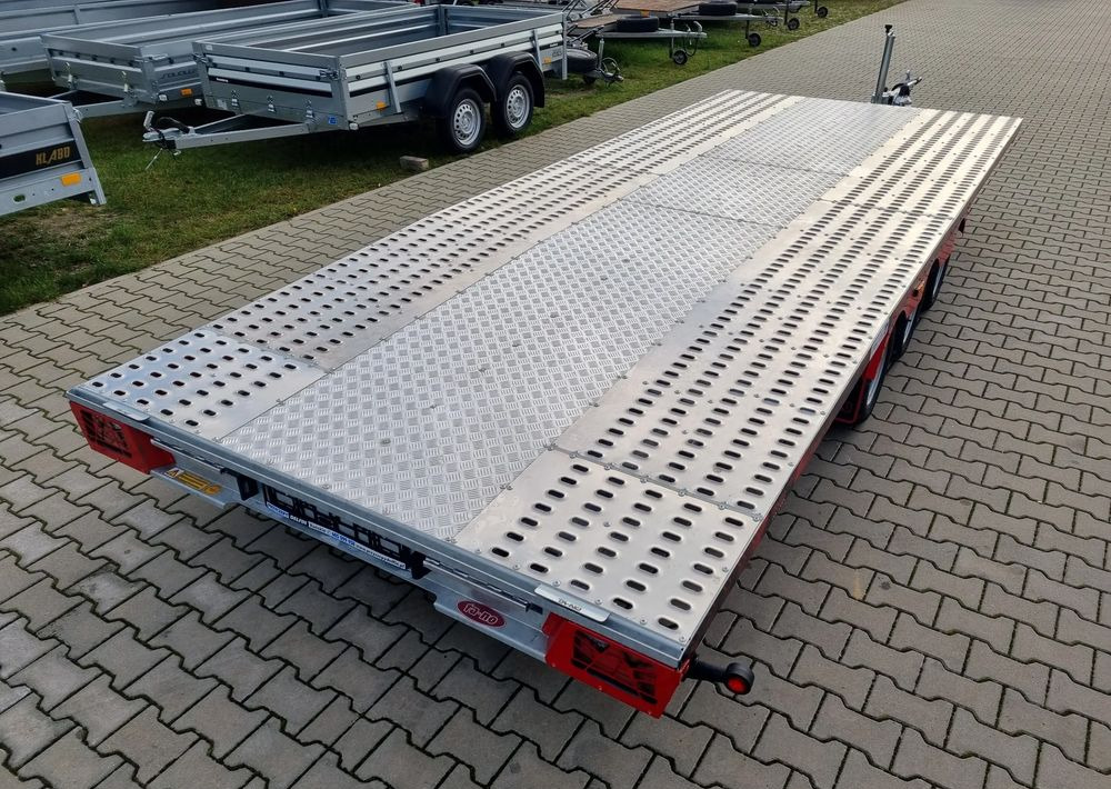 Remorcă transport auto nou TA-NO Scorpio 55 PREMIUM laweta 3 osiowa 5.5m 3500kg DMC najazdy niski załadunek: Foto 6