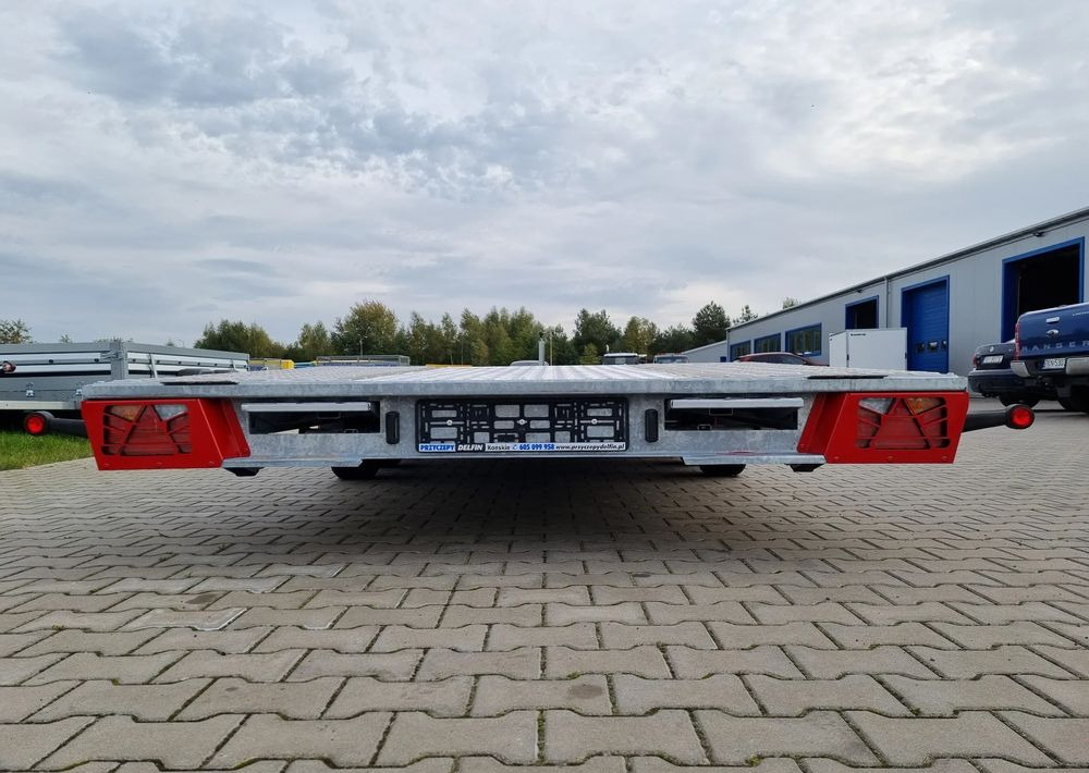 Remorcă transport auto nou TA-NO Scorpio 55 PREMIUM laweta 3 osiowa 5.5m 3500kg DMC najazdy niski załadunek: Foto 20