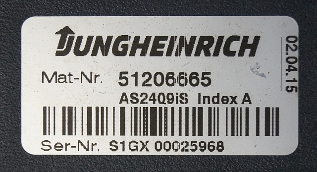 Jungheinrich 51206665 | Rij/hef regeling Drive/lift controller AS2409 i S Index - Calculator de bord pentru Stivuitor: Foto 2 Jungheinrich 51206665 | Rij/hef regeling Drive/lift controller AS2409 i S Index - Calculator de bord pentru Stivuitor: Foto 2