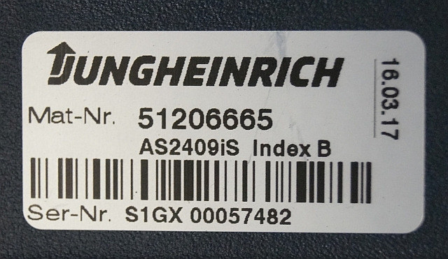 Jungheinrich 51206665 | Rij/hef regeling Drive/lift controller AS2409 i S Index - Calculator de bord pentru Stivuitor: Foto 2 Jungheinrich 51206665 | Rij/hef regeling Drive/lift controller AS2409 i S Index - Calculator de bord pentru Stivuitor: Foto 2
