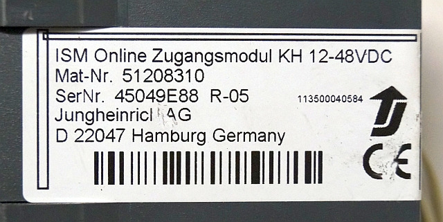 Jungheinrich 51208310 | ISM online data recorder KH 12-48 VDC 51308291 Sw. 03.00 - Sistem electric pentru Stivuitor: Foto 5 Jungheinrich 51208310 | ISM online data recorder KH 12-48 VDC 51308291 Sw. 03.00 - Sistem electric pentru Stivuitor: Foto 5