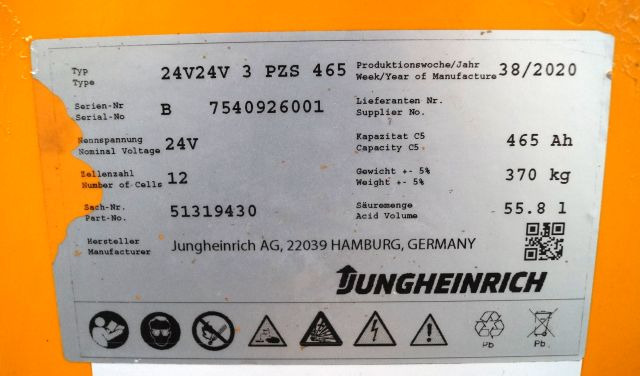 Jungheinrich unknown | Battery 24V465Ah 24 3PZS465 year 21/2020 370 kg dimension Battery 24V465Ah 24 3PZS465 year 21/2020 370 kg dimensions 78,5x21x79cm sn. 7540926001 - Acumulator pentru Stivuitor: Foto 3 Jungheinrich unknown | Battery 24V465Ah 24 3PZS465 year 21/2020 370 kg dimension Battery 24V465Ah 24 3PZS465 year 21/2020 370 kg dimensions 78,5x21x79cm sn. 7540926001 - Acumulator pentru Stivuitor: Foto 3