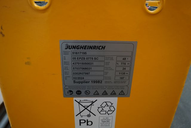 Jungheinrich unknown | Battery 48V775Ah 05-EPZS775SC Year 2024 weight 1135 kg sn - Acumulator pentru Stivuitor: Foto 4 Jungheinrich unknown | Battery 48V775Ah 05-EPZS775SC Year 2024 weight 1135 kg sn - Acumulator pentru Stivuitor: Foto 4