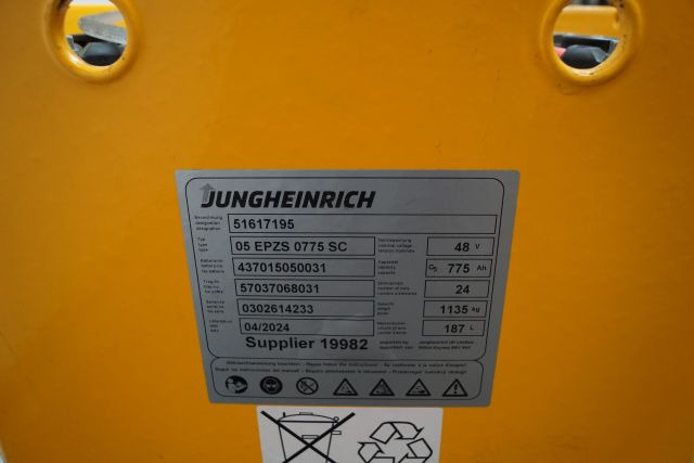 Jungheinrich unknown | Battery 48V775Ah 05-EPZS775SC Year 2024 weight 1135 kg sn - Acumulator pentru Stivuitor: Foto 4 Jungheinrich unknown | Battery 48V775Ah 05-EPZS775SC Year 2024 weight 1135 kg sn - Acumulator pentru Stivuitor: Foto 4