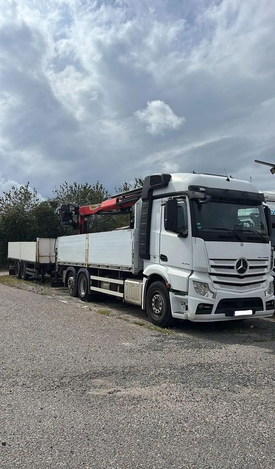 Mercedes-Benz ACTROS 2545 / 6x2 / HDS Palfinger PK 20.501 sterowany radiowo / Przyczepa w zestawie / Euro6/ Przebieg 340 000km - Camion platformă, Camion cu macara: Foto 1 Mercedes-Benz ACTROS 2545 / 6x2 / HDS Palfinger PK 20.501 sterowany radiowo / Przyczepa w zestawie / Euro6/ Przebieg 340 000km - Camion platformă, Camion cu macara: Foto 1