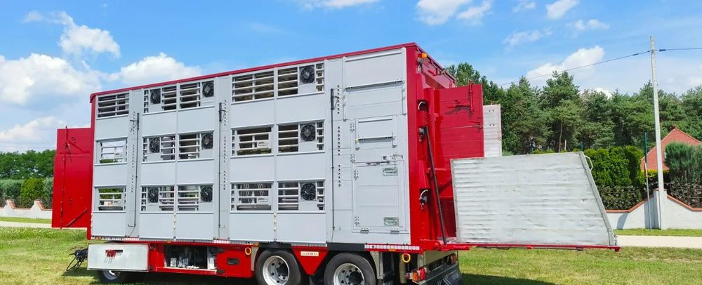 Pezzaioli RBA 32/TRZYOSIOWA PRZYCZEPA-2XBYDŁO,3X TRZODA/HYDRAULICZNIE PODNOSZONY DACH I PODŁOGI / OŚ ŚRODKOWA PODNOSZONA - Remorcă transport animale: Foto 2 Pezzaioli RBA 32/TRZYOSIOWA PRZYCZEPA-2XBYDŁO,3X TRZODA/HYDRAULICZNIE PODNOSZONY DACH I PODŁOGI / OŚ ŚRODKOWA PODNOSZONA - Remorcă transport animale: Foto 2