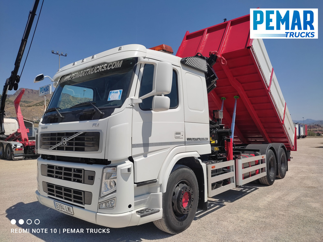 Camion basculantă, Camion cu macara VOLVO FM 440 6X4 GRUA BASCULANTE: Foto 14