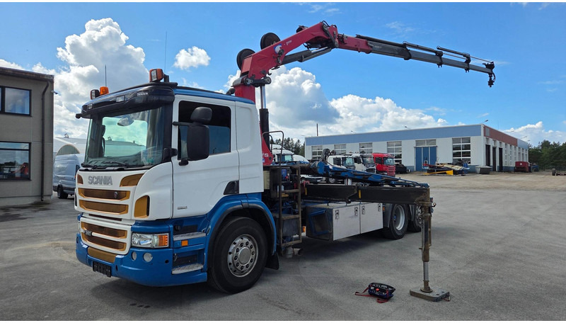 Scania P360 6X2*4 HMF 1720K4 EURO6 - Camion cu sistem de cablu, Camion cu macara: Foto 1 Scania P360 6X2*4 HMF 1720K4 EURO6 - Camion cu sistem de cablu, Camion cu macara: Foto 1