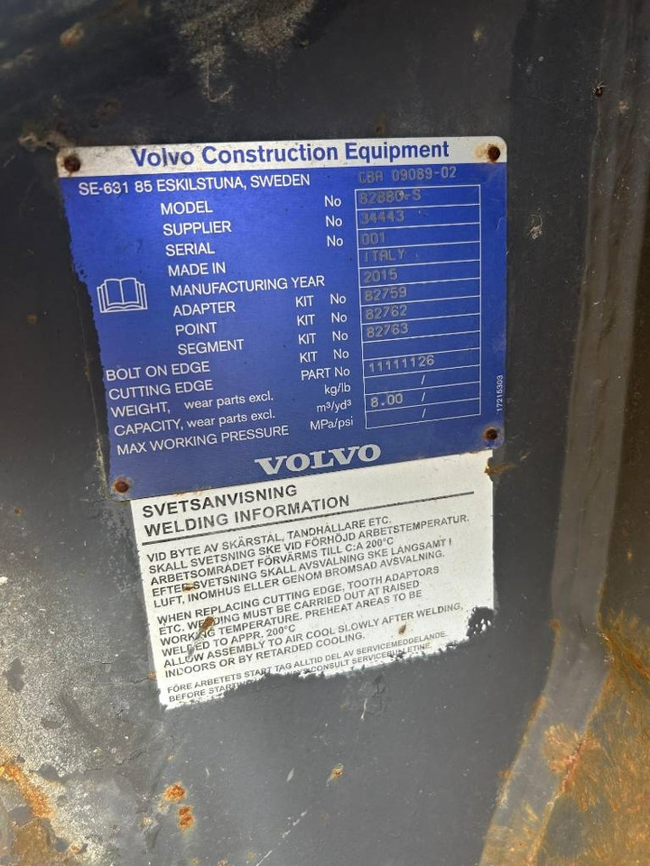 Volvo L350F Rock Bucket (Volvo)  - Cupă pentru Utilaje constructii: Foto 5 Volvo L350F Rock Bucket (Volvo)  - Cupă pentru Utilaje constructii: Foto 5