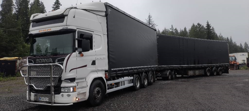 Scania R580 8x4 kapellilava+Dolly+kärry 76tn juna - Camion cu prelată: Foto 2 Scania R580 8x4 kapellilava+Dolly+kärry 76tn juna - Camion cu prelată: Foto 2