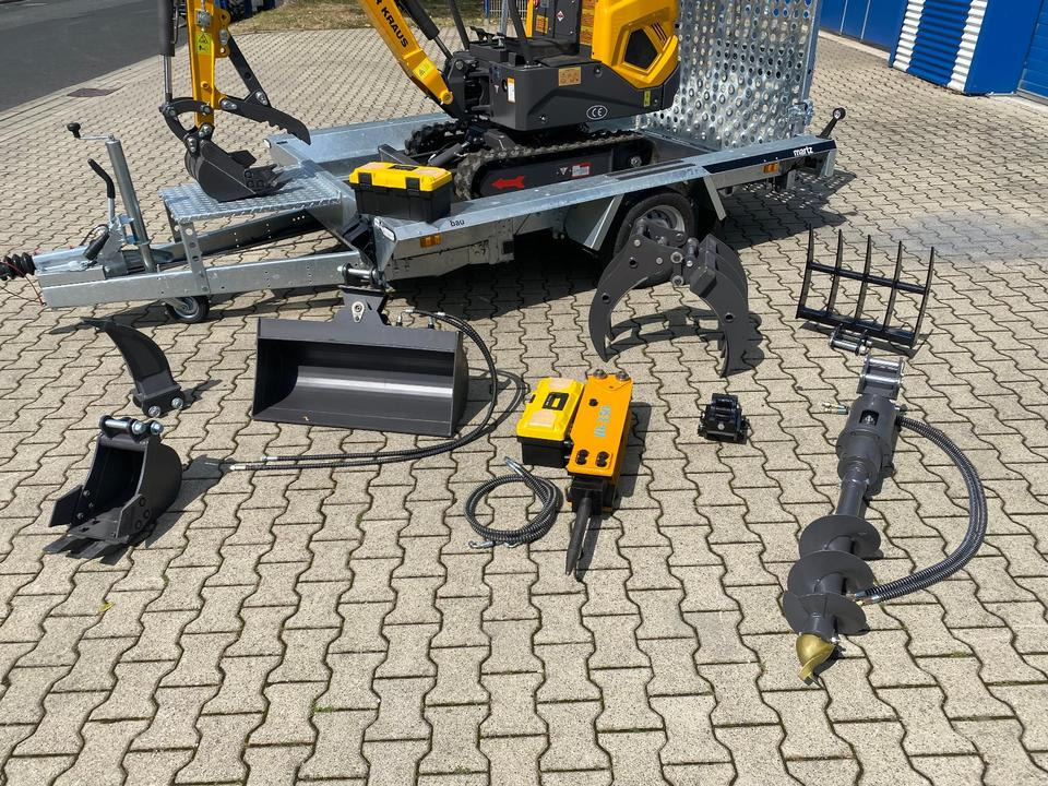 Minibagger BK1000JS + Tieflader + Zubehör *HERBSTAKTION*INKL.19% MWST*BERGER KRAUS*SOFORT!* - Mini excavator: Foto 2 Minibagger BK1000JS + Tieflader + Zubehör *HERBSTAKTION*INKL.19% MWST*BERGER KRAUS*SOFORT!* - Mini excavator: Foto 2