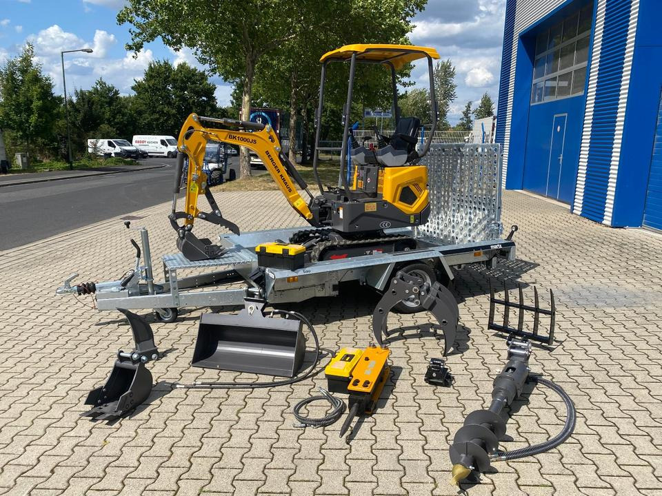 Minibagger BK1000JS + Tieflader + Zubehör *HERBSTAKTION*INKL.19% MWST*BERGER KRAUS*SOFORT!* - Mini excavator: Foto 1 Minibagger BK1000JS + Tieflader + Zubehör *HERBSTAKTION*INKL.19% MWST*BERGER KRAUS*SOFORT!* - Mini excavator: Foto 1