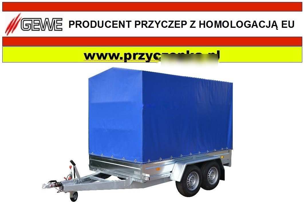 Gewe P3500 C/1, hamowana 2,6x1,3m - Remorcă cu prelată: Foto 1 Gewe P3500 C/1, hamowana 2,6x1,3m - Remorcă cu prelată: Foto 1