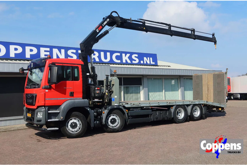 MAN TGS 35.360 8x2 Oprijwagen + HIAB 228 E 3 kraan. Radio grafisch + winch - Camion transport auto, Camion cu macara: Foto 1 MAN TGS 35.360 8x2 Oprijwagen + HIAB 228 E 3 kraan. Radio grafisch + winch - Camion transport auto, Camion cu macara: Foto 1