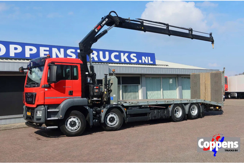 MAN TGS 35.360 8x2 Oprijwagen + HIAB 228 E 3 kraan. Radio grafisch + winch - Camion transport auto, Camion cu macara: Foto 1 MAN TGS 35.360 8x2 Oprijwagen + HIAB 228 E 3 kraan. Radio grafisch + winch - Camion transport auto, Camion cu macara: Foto 1