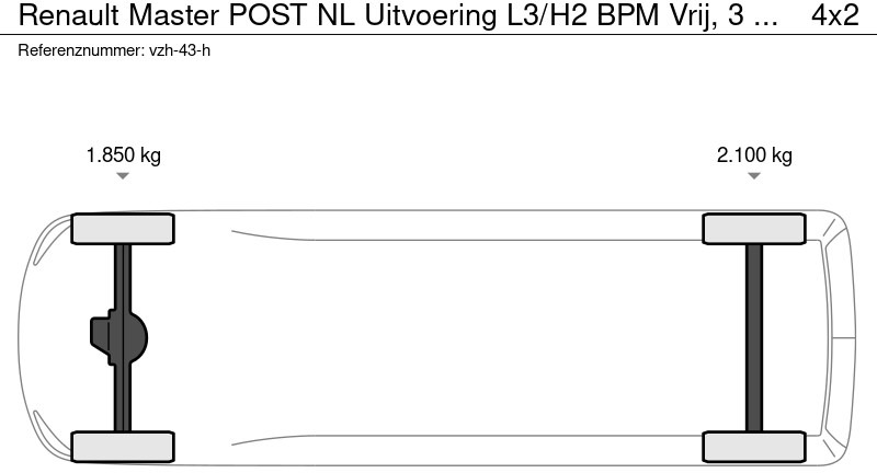 Dubă Renault Master POST NL Uitvoering L3/H2 BPM Vrij, 3 pieces in stock: Foto 18