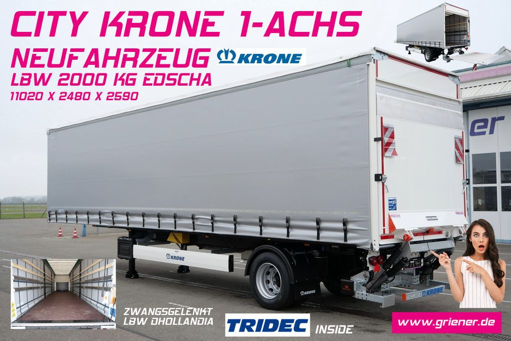 Krone SEP 10 CITY GARDINE KRONE 1-achs TRIDEC LBW Krone SEP 10 CITY GARDINE KRONE 1-achs TRIDEC LBW - Semiremorcă prelată: Foto 1 Krone SEP 10 CITY GARDINE KRONE 1-achs TRIDEC LBW Krone SEP 10 CITY GARDINE KRONE 1-achs TRIDEC LBW - Semiremorcă prelată: Foto 1