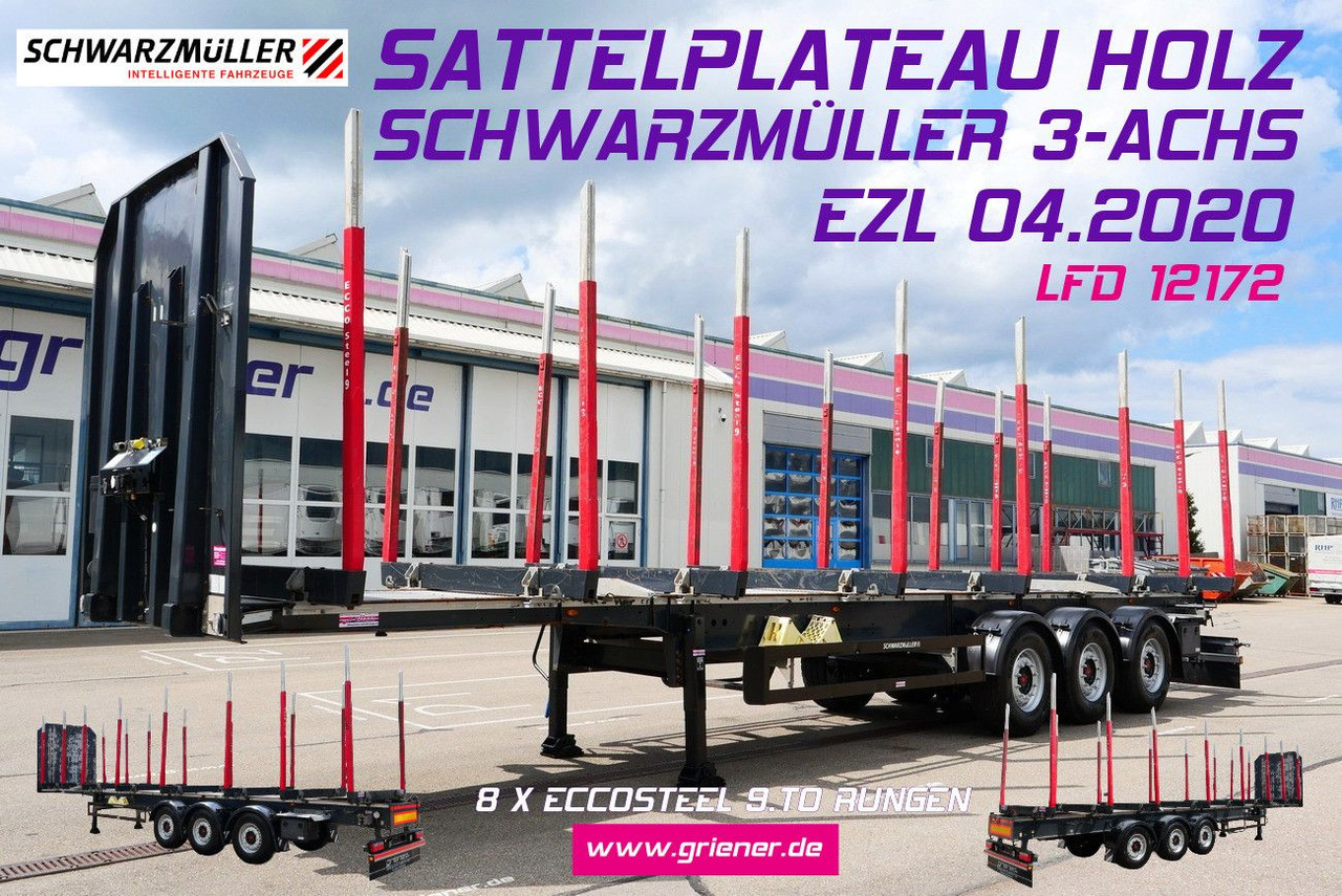 Schwarzmüller Y serie /RUNGENSATTEL HOLZ ECCO STEEL 9to /8 x - Semiremorcă transport busteni: Foto 1 Schwarzmüller Y serie /RUNGENSATTEL HOLZ ECCO STEEL 9to /8 x - Semiremorcă transport busteni: Foto 1
