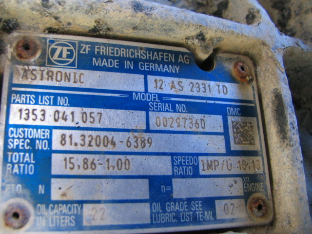 MAN TGX TGS EURO6 // Skrzynia biegow z retarderem 12 AS 2331 TD - Cutie de viteze pentru Camion: Foto 1 MAN TGX TGS EURO6 // Skrzynia biegow z retarderem 12 AS 2331 TD - Cutie de viteze pentru Camion: Foto 1