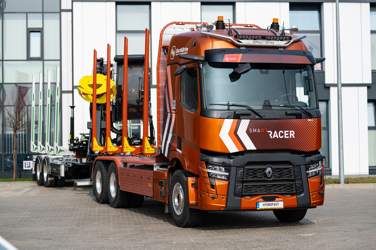 RENAULT TRUCKS C P6X4 Zabudowa do transportu drewna / Timber transport truck / Holztransportwagen/Camion de transport lemn - Camion forestier, Camion electric: Foto 3 RENAULT TRUCKS C P6X4 Zabudowa do transportu drewna / Timber transport truck / Holztransportwagen/Camion de transport lemn - Camion forestier, Camion electric: Foto 3
