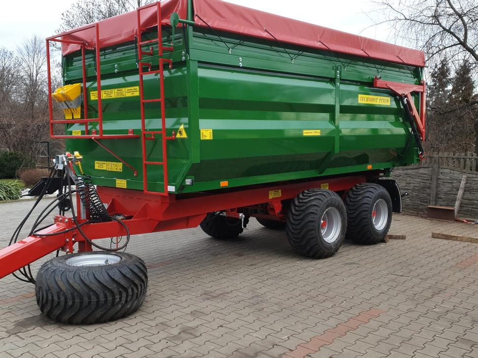 Remorcă autobasculantă agricolă nou Techmont Anhänger Tandemkipper / Trailer / Remorque / Rimorchio / Remolque tándem / Прицеп монолитный двухосный тандем / Przyczepa tandem PTTCW112 12 t: Foto 18