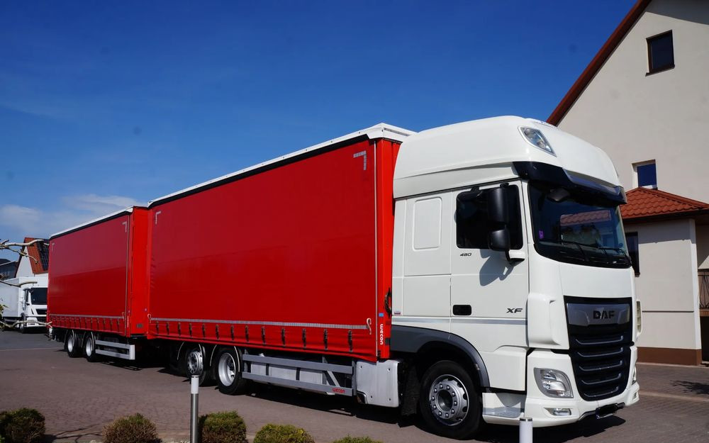 DAF XF 480 EURO 6 ZESTAW TANDEM PRZEJAZDOWY 120 M3 7,8 M + 7,8 M WECON - Camion cu prelată: Foto 1 DAF XF 480 EURO 6 ZESTAW TANDEM PRZEJAZDOWY 120 M3 7,8 M + 7,8 M WECON - Camion cu prelată: Foto 1