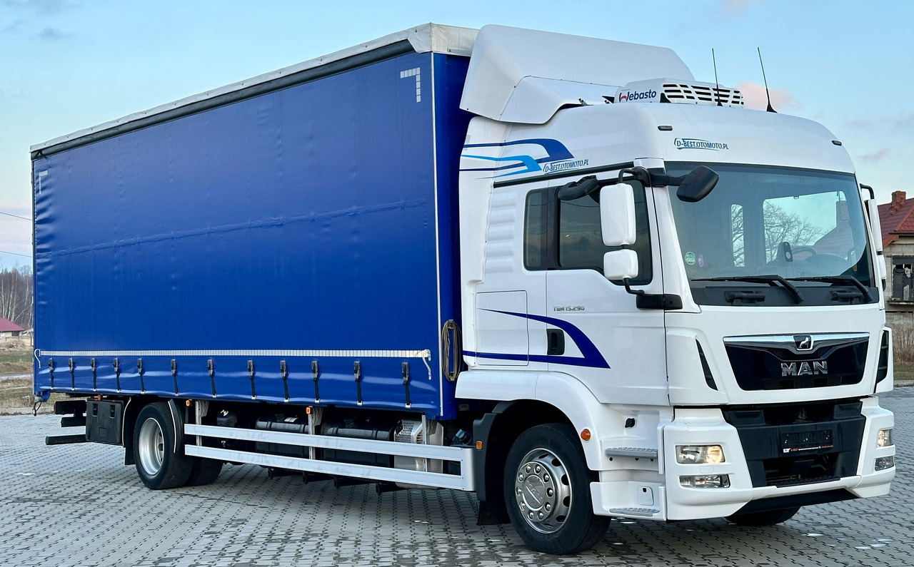 MAN TGM 15.290 / FIRANKA / 20 EUROPALET / AUTOMAT / SYPIALKA / DMC 16 T / 8 400 KG ŁADOWNOŚĆ - Camion cu prelată: Foto 1 MAN TGM 15.290 / FIRANKA / 20 EUROPALET / AUTOMAT / SYPIALKA / DMC 16 T / 8 400 KG ŁADOWNOŚĆ - Camion cu prelată: Foto 1