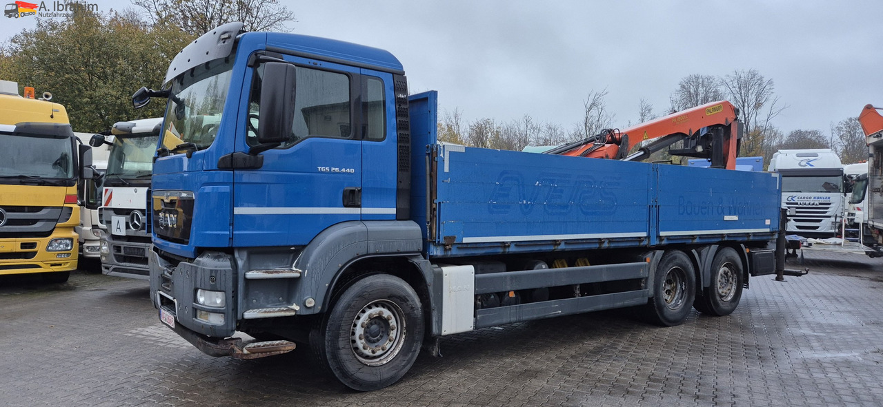 MAN TGS 26.440 PK 18001 L 6x2 | Lift-Lenkachse - Camion cu macara, Camion platformă: Foto 1 MAN TGS 26.440 PK 18001 L 6x2 | Lift-Lenkachse - Camion cu macara, Camion platformă: Foto 1