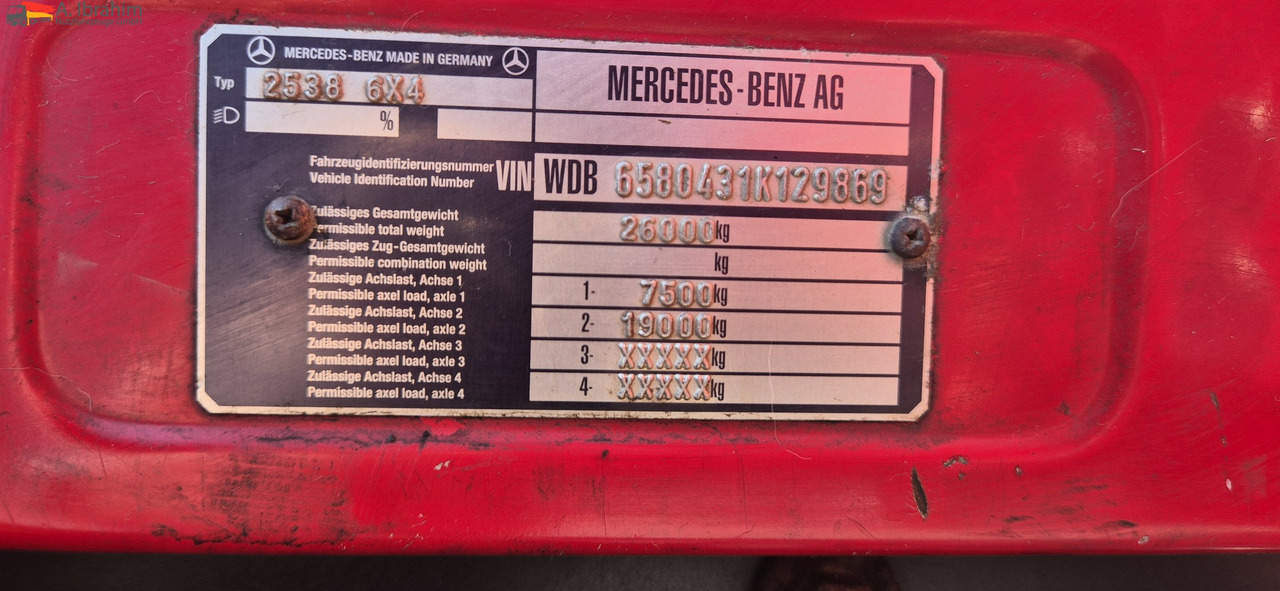 Mercedes-Benz DB 2538 AK 6x4 Meiller Getriebe überholt - Camion cu cârlig: Foto 4 Mercedes-Benz DB 2538 AK 6x4 Meiller Getriebe überholt - Camion cu cârlig: Foto 4