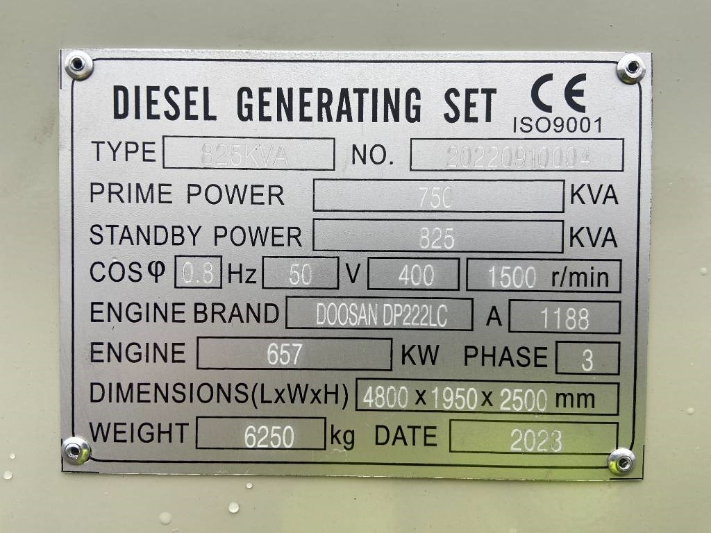 Doosan DP222LC - 825 kVA Generator - DPX-19858 - Generator electric: Foto 4 Doosan DP222LC - 825 kVA Generator - DPX-19858 - Generator electric: Foto 4