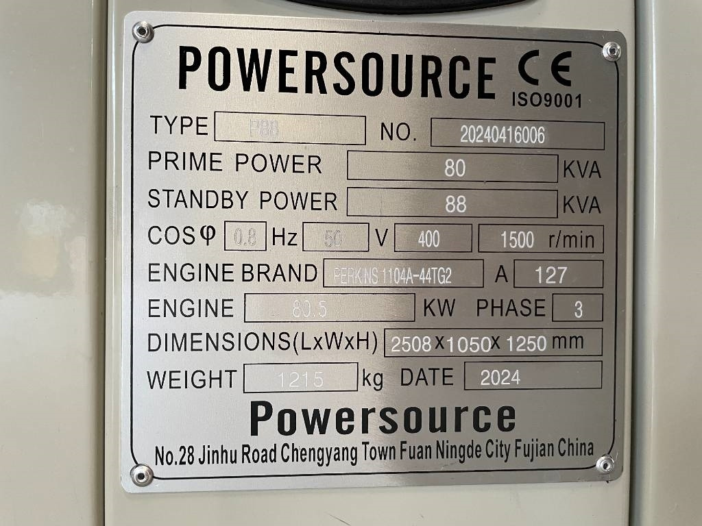 Perkins 1104A-44TG2 - 88 kVA Generator - DPX-19805 - Generator electric: Foto 4 Perkins 1104A-44TG2 - 88 kVA Generator - DPX-19805 - Generator electric: Foto 4