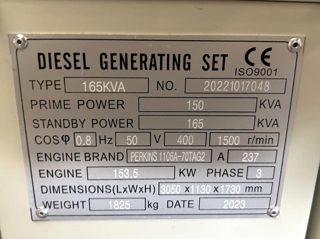 Perkins 1106A-70TA - 165 kVA Generator - DPX-19808 - Generator electric: Foto 5 Perkins 1106A-70TA - 165 kVA Generator - DPX-19808 - Generator electric: Foto 5