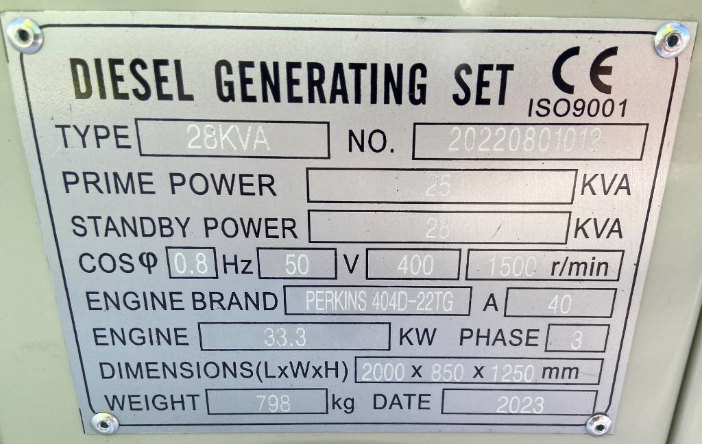 Perkins 404-22TG - 28 kVA Generator - DPX-19801.1 - Generator electric: Foto 5 Perkins 404-22TG - 28 kVA Generator - DPX-19801.1 - Generator electric: Foto 5