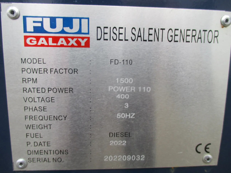 Generator electric nou Fuji Galaxy FD-110 , New Diesel generator , 110 KVA , 3 Phase: Foto 13 Generator electric nou Fuji Galaxy FD-110 , New Diesel generator , 110 KVA , 3 Phase: Foto 13