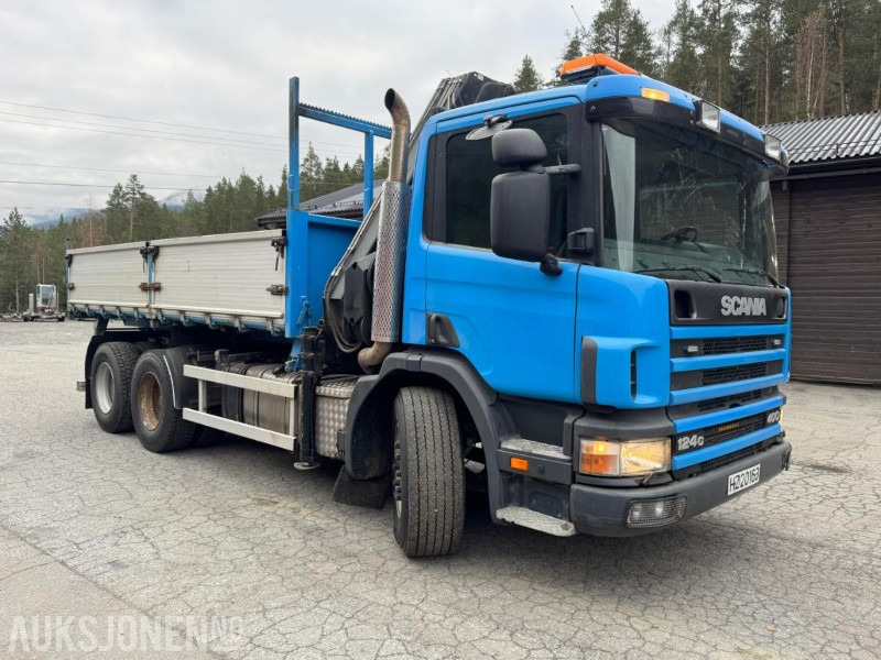 1997 Scania P124 400 kranbil med 3-veis tipp og klype - Camion cu macara: Foto 4 1997 Scania P124 400 kranbil med 3-veis tipp og klype - Camion cu macara: Foto 4
