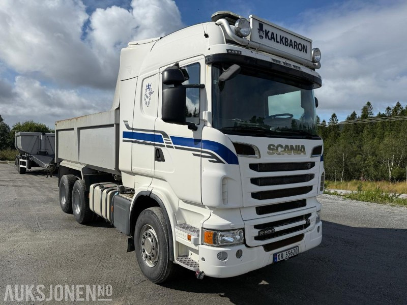 2011 Scania R620 6X4 Tippbil med 2005 Carnehl trippelkjerre - Camion basculantă: Foto 2 2011 Scania R620 6X4 Tippbil med 2005 Carnehl trippelkjerre - Camion basculantă: Foto 2